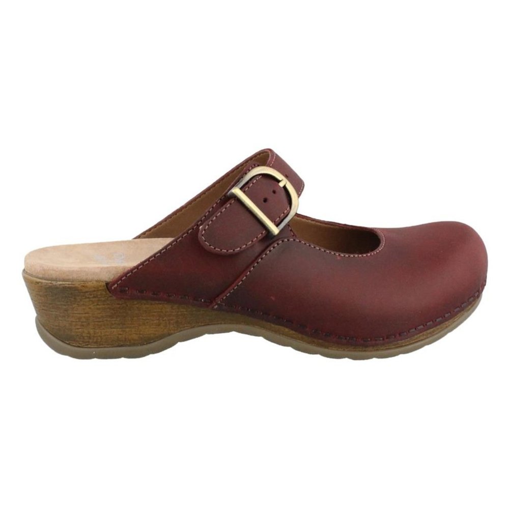Dansko Martina clog, oiled red leather, size 39